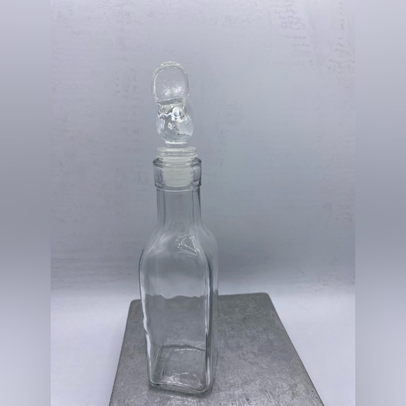 Clear Glass Bottle Featuring Clear Glass Bird Stopper Home Decor Storage - Picture 2 of 8